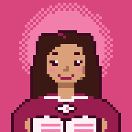Pixel-art illustration of Daria, an AI agent
